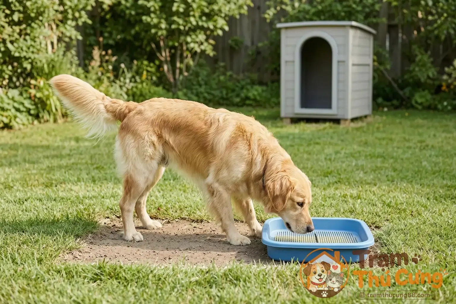 Chọn vị trí cố định và đưa chó đến đúng nơi